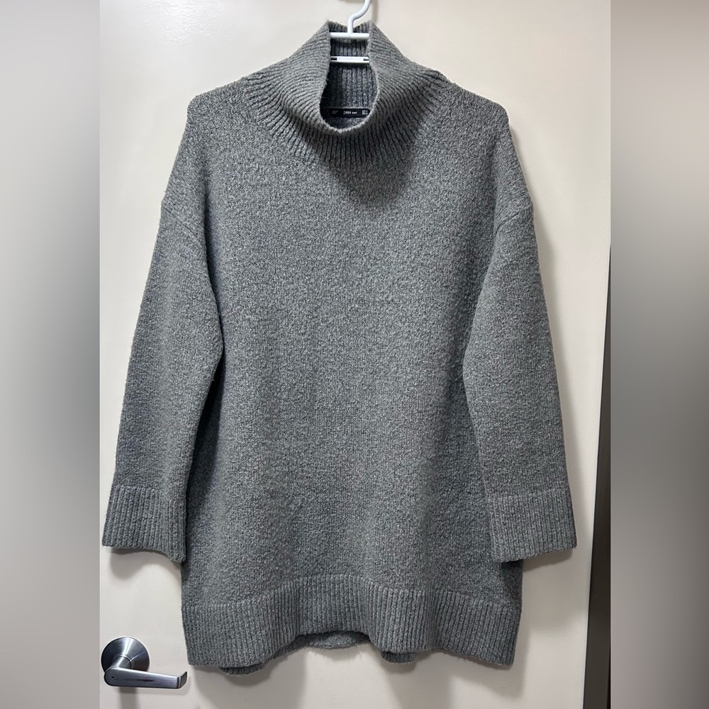 Zara Gray Cowl Neck Sweater